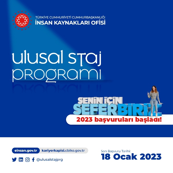 #UlusalStajProgramı kapsamında 2023 yılı başvuruları başladı!